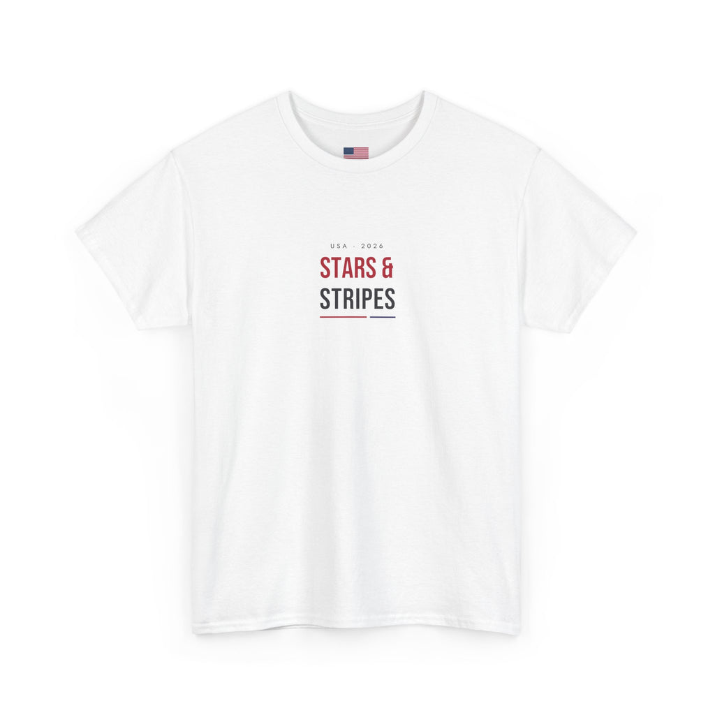 Stars & Stripes Tee — Minimal Patriotic American Flag Shirt