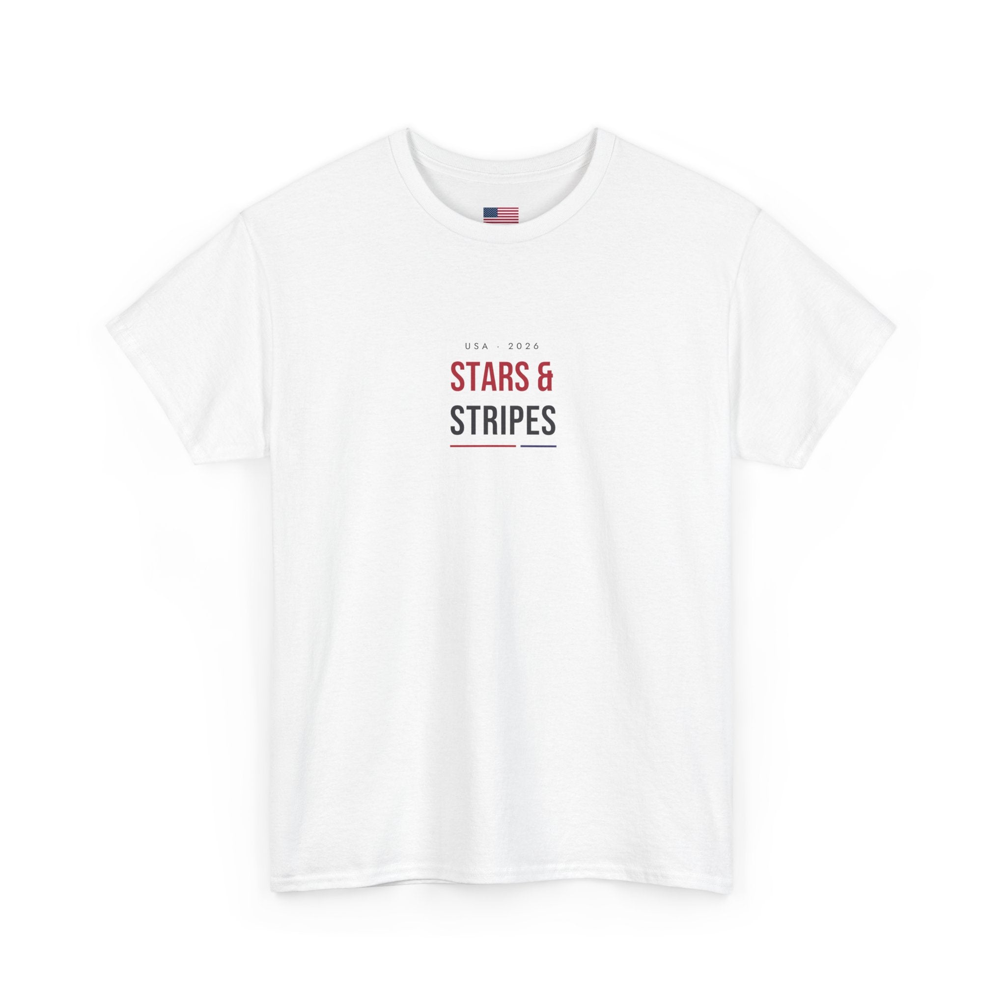 Stars & Stripes Tee — Minimal Patriotic American Flag Shirt
