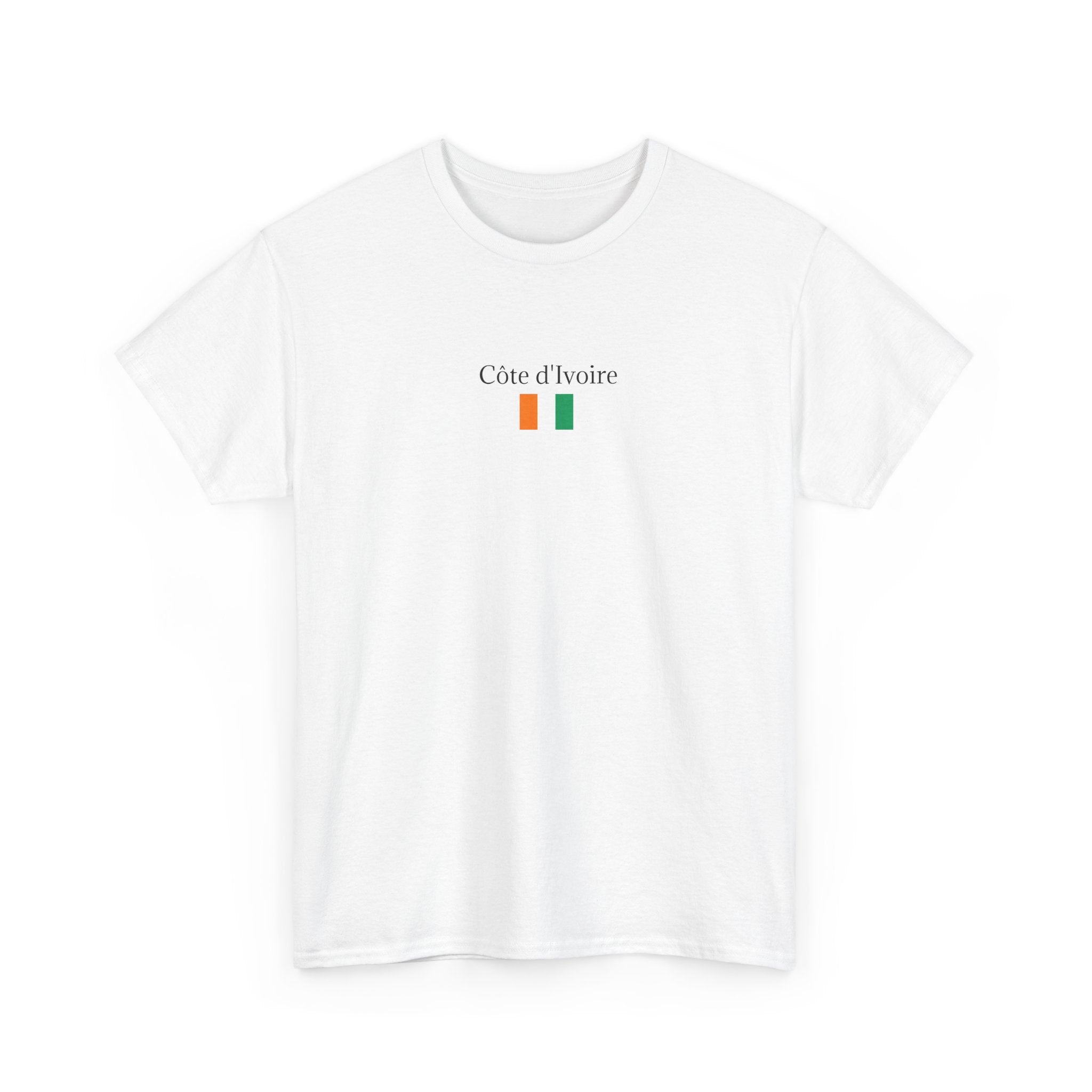 Côte d’Ivoire Flag Graphic Tee — Small Chest Logo Ivorian Pride T-Shirt