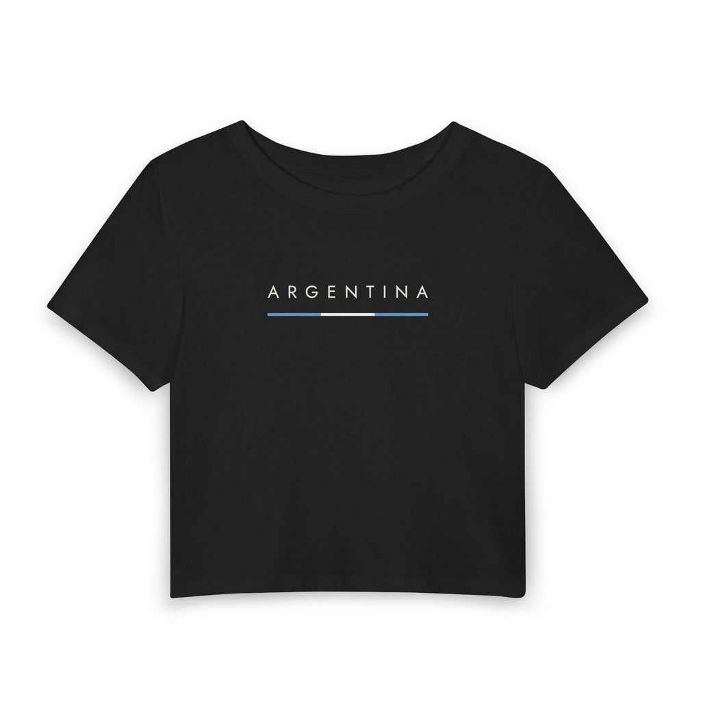 Argentina Minimalist Crop Tee — Women's Argentina Graphic Top