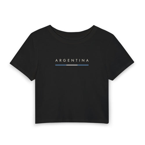Argentina Minimalist Crop Tee — Women's Argentina Graphic Top