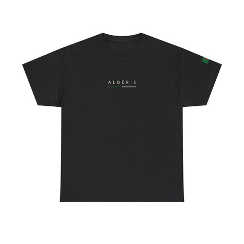 Algeria Minimalist White Tee —Subtle 'ALGÉRIE' Chest Logo