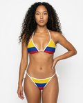 Colombia Flag Bikini - Women's Tie-Side Triangle Swimsuit